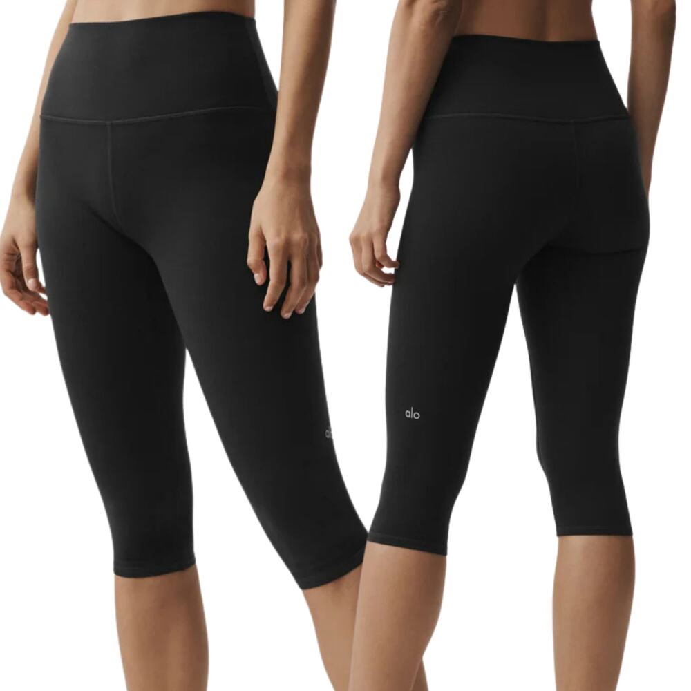 Alo Yoga 16 High-Waist Airbrush Capri XXS Black Leggings NWT